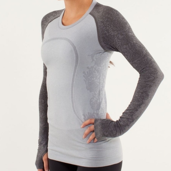 Lululemon Swiftly Long Sleeve Grey Raglan Tee Special Edition sz 6 - Picture 2 of 10